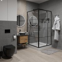 Душевой уголок Niagara Nova NG-0280-08 BLACK 80x80, квадратный, черный