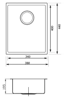 Мойка кухонная Seaman Eco Roma SMR-4438A Мойка кухонная Seaman Eco Roma SMR-4438A