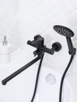 Смеситель с длинным изливом для ванны РМС Sus124bl SUS124BL-006EP Смеситель с длинным изливом для ванны РМС Sus124bl SUS124BL-006EP