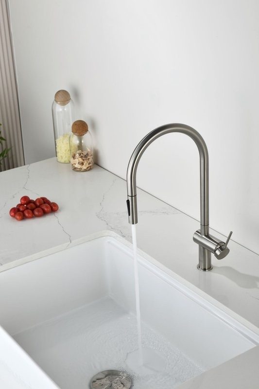 Смеситель для кухни AQUAme Cucina с выдвижным изливом AQM9901BN