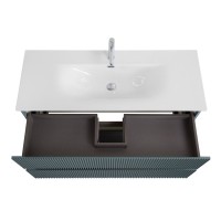 Мебель для ванной комнаты BelBagno Uno 120 подвесная, 2 ящика, матовая голубая