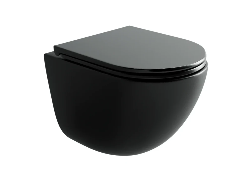 Унитаз подвесной Ceramicanova Vogue CN4008TMB безободковый, черный матовый