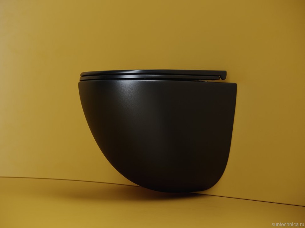 Унитаз подвесной Ceramicanova Vogue CN4008TMB безободковый, черный матовый