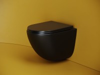 Унитаз подвесной Ceramicanova Vogue CN4008TMB безободковый, черный матовый