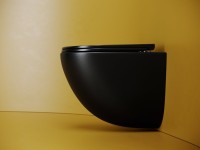 Унитаз подвесной Ceramicanova Vogue CN4008TMB безободковый, черный матовый