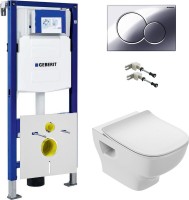 Комплект Унитаз подвесной Jacob Delafon Struktura + Крышка E70025-00 с микролифтом + Крепления Geberit Duofix 111.815.00.1 к стене + Звукоизоляция + Кнопка Sigma 01 115.770.21.5 хром + Инсталляция UP 320 111.300.00.5