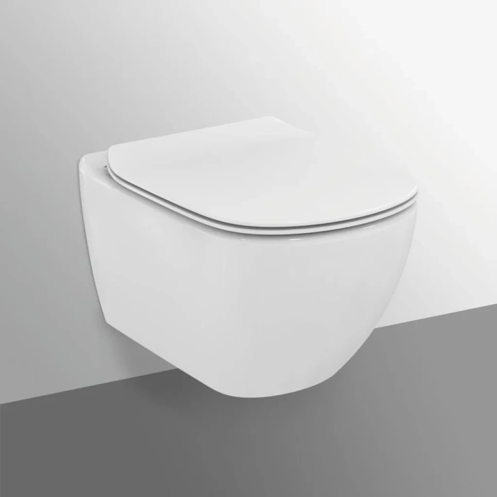 Комплект Унитаз подвесной Ideal Standard Tesi T354601 с микролифтом + Инсталляция ProSys R0308AC с кнопкой смыва белой