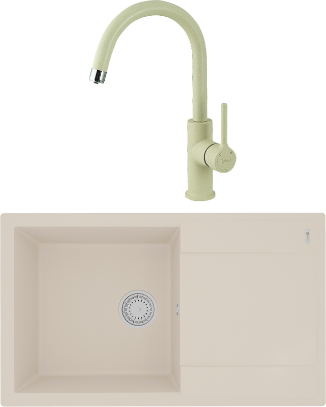 Комплект Мойка Lemark Imandra 840 9910036 шампань + Смеситель Comfort LM3073PSH шампань