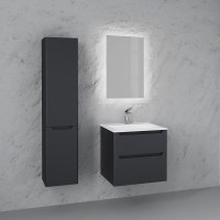 Тумба с раковиной Laparet Sinergia 60 подвесная, антрацит