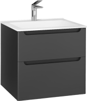 Тумба с раковиной Laparet Sinergia 60 подвесная, антрацит