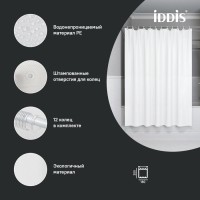 Штора для ванной IDDIS Promo P02PE18i11 200х180, белая