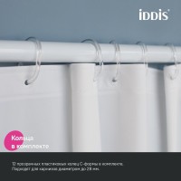 Штора для ванной IDDIS Promo P02PE18i11 200х180, белая
