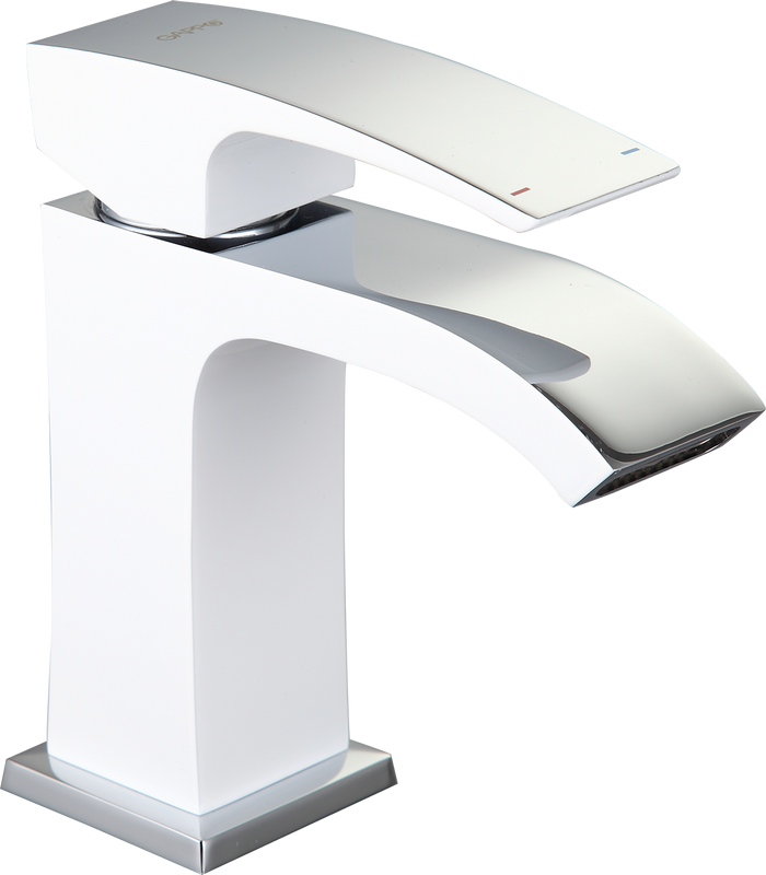 Смеситель для раковины Gappo G07-8 G1007-8 белый, хром