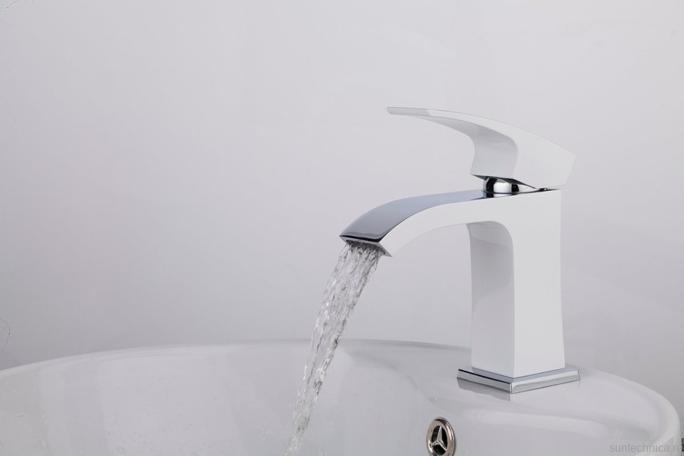 Смеситель для раковины Gappo G07-8 G1007-8 белый, хром