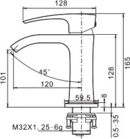 Смеситель для раковины Gappo G07-8 G1007-8 белый, хром