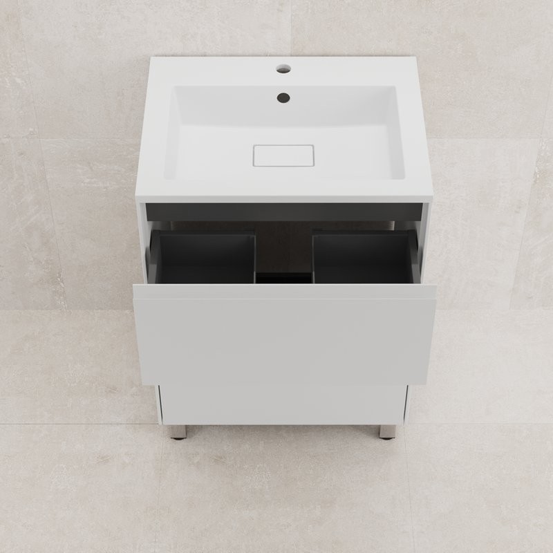 Тумба под раковину без столешницы Style Line Лима Plus 60 напольная, эмаль, белая матовая