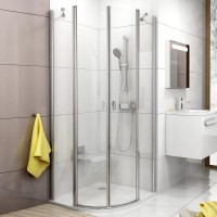 Душевой уголок Ravak Chrome CSKK4-80 Transparent, блестящий профиль