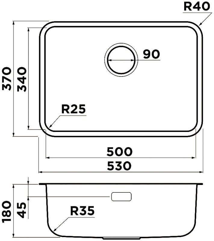Комплект Мойка Omoikiri Omi 53-U/I Ultra Mini-LG светлое золото + Измельчитель Nagare 1000