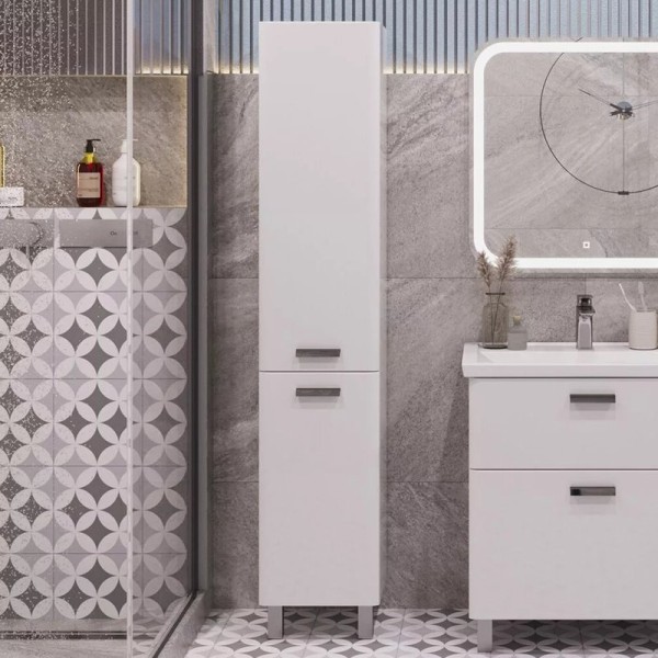 Шкаф пенал для ванной SanStar Gretta универсальный, белый