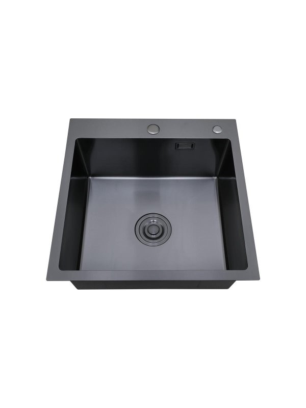 Мойка кухонная РМС MR-5050BL c корзиной и дозатором, графит
