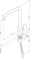 Комплект Мойка Florentina Вега 700 черная + Смеситель AM.PM Like F8005022 черный