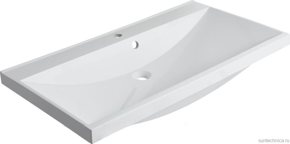 Тумба с раковиной Aquanet Августа 90 белая, ручка хром