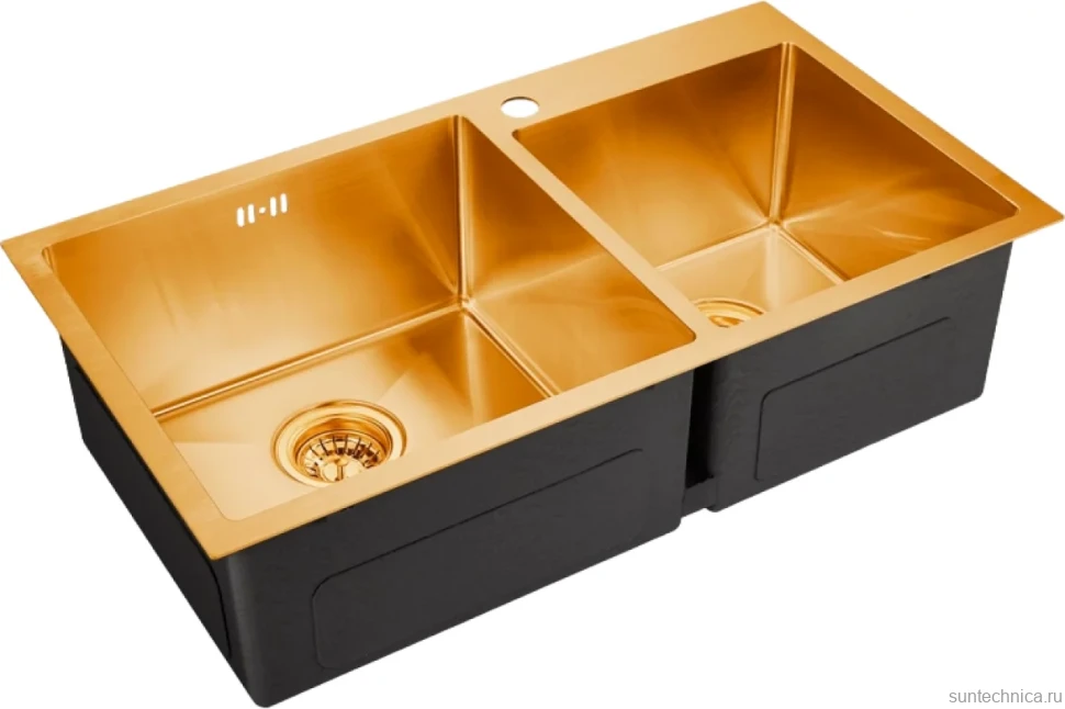 Мойка кухонная Emar PVD EMB-210 PVD Nano Golden