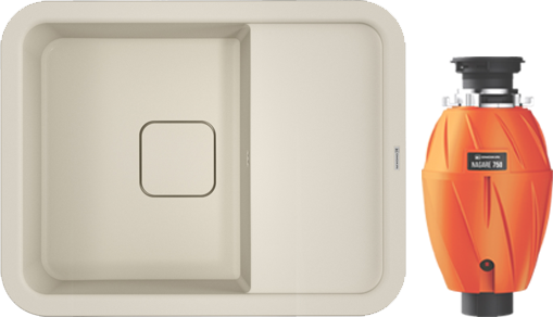 Комплект Мойка Omoikiri Tasogare 65 пастила + Измельчитель Nagare 750