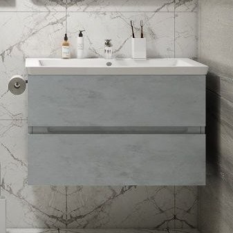 Тумба под раковину Art&Max Techno подвесная, 90, бетон лофт натуральный