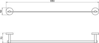 Полотенцедержатель AQUATEK Бетта AQ4614CR хром