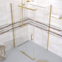 Душевой уголок Triton Терра -Голд 120х90, профиль золото, стекло прозрачное