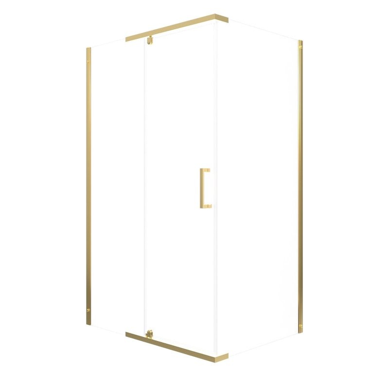 Душевой уголок Triton Терра -Голд 120х90, профиль золото, стекло прозрачное