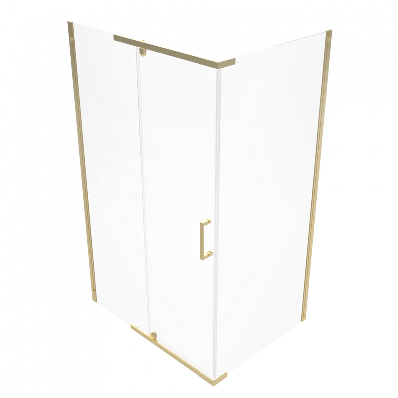 Душевой уголок Triton Терра -Голд 120х90, профиль золото, стекло прозрачное