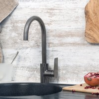 Смеситель для кухни Wasserkraft Wiese 8407 оружейная сталь