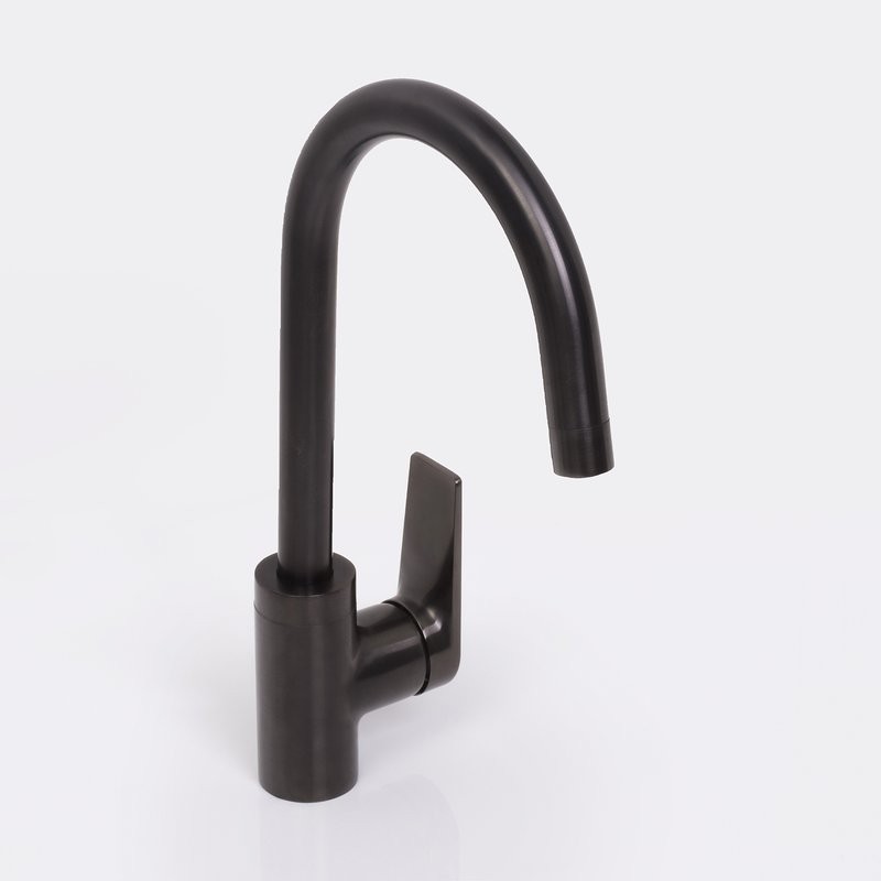 Смеситель для кухни Wasserkraft Wiese 8407 оружейная сталь