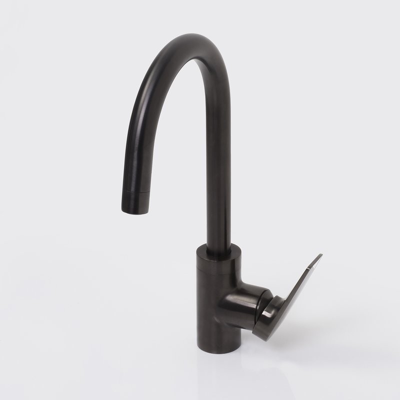 Смеситель для кухни Wasserkraft Wiese 8407 оружейная сталь