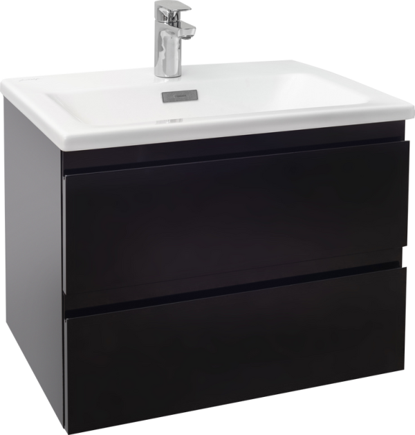 Тумба с раковиной Jacob Delafon Madeleine 60 черный блестящий