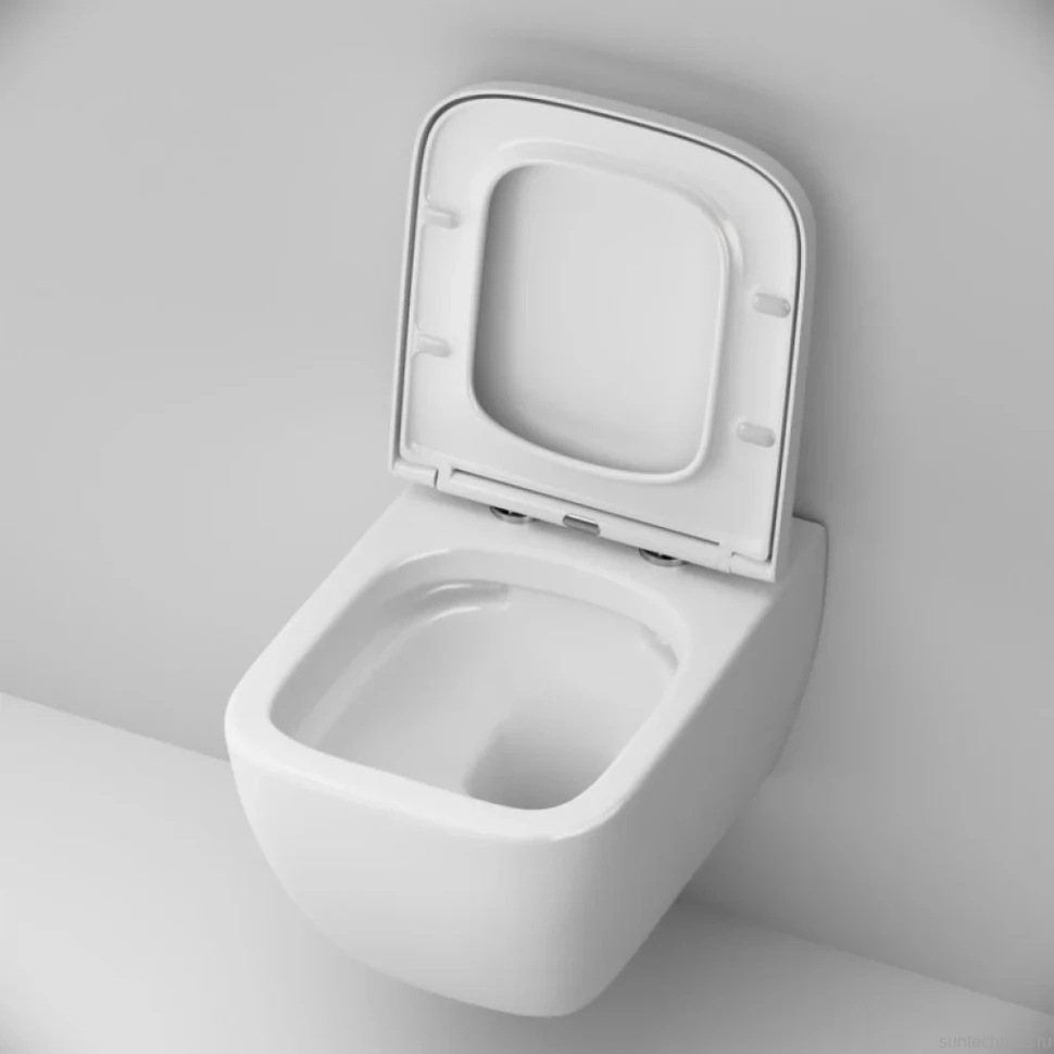 Комплект Унитаз подвесной AM.PM Gem C901701SC безободковый, с микролифтом + Крепления Geberit Duofix 111.815.00.1 к стене + Звукоизоляция + Инсталляция UP 320 111.300.00.5 + Кнопка Sigma 01 115.770.11.5 белая