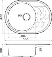 Комплект Мойка Omoikiri Kasumigaura 65 + Измельчитель Nagare slim 1250-AZ azur blue