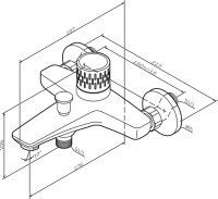 Смеситель для ванны с душем AM.PM Gem F90A10400 хром Смеситель для ванны с душем AM.PM Gem F90A10400 хром