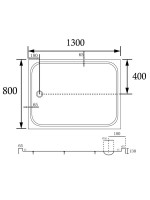 Поддон для душа Abber AD3C138 130х80 см, белый Поддон для душа Abber AD3C138 130х80 см, белый