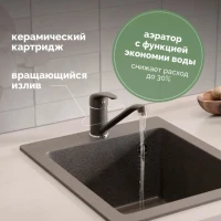 Смеситель для кухни Domaci Солерно DC-3009 антрацит Смеситель для кухни Domaci Солерно DC-3009 антрацит