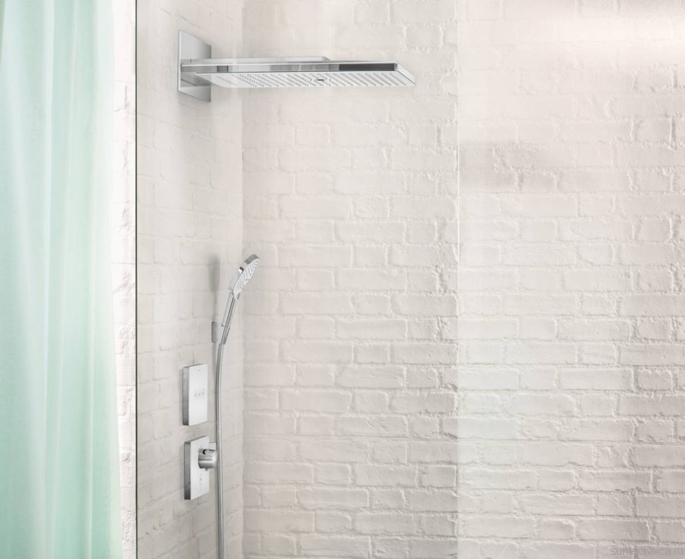Верхний душ Hansgrohe Rainmaker Select 580 3jet 24011400 EcoSmart, белый, хром
