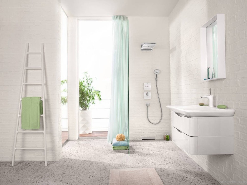 Верхний душ Hansgrohe Rainmaker Select 580 3jet 24011400 EcoSmart, белый, хром