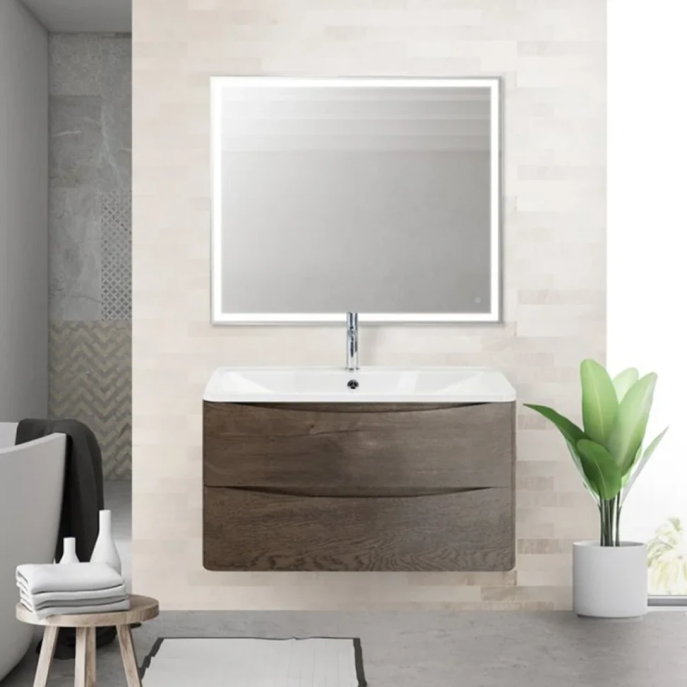 Тумба под раковину BelBagno Acqua 100 подвесная, robere nature grigio