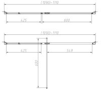 Душевой уголок Vincea Slim-N VSR-4SNP1011CL 110х100, профиль хром, стекло прозрачное