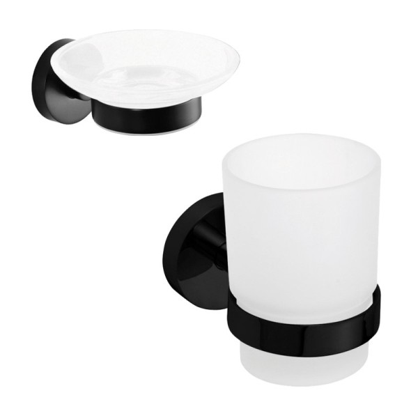 Набор Стакан Bemeta Dark 104110010 + Мыльница 104108040