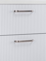 Тумба с раковиной BelBagno Due 50 ручки матовый атласный никель, bianco lucido