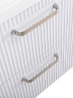 Тумба с раковиной BelBagno Due 50 ручки матовый атласный никель, bianco lucido