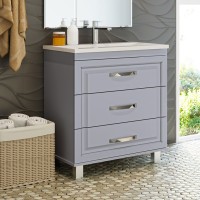 Тумба с раковиной Misty Терра 70 серая